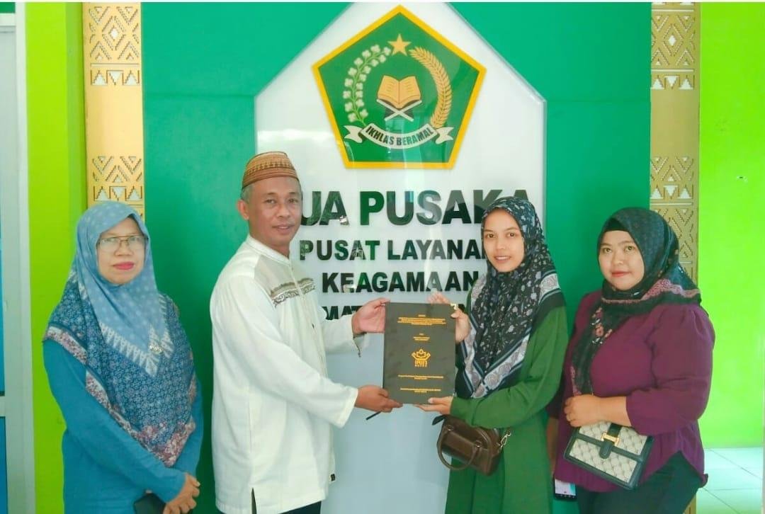 Dukung Riset Akademik, KUA Batanghari Terima Skripsi tentang Efektivitas SIMKAH