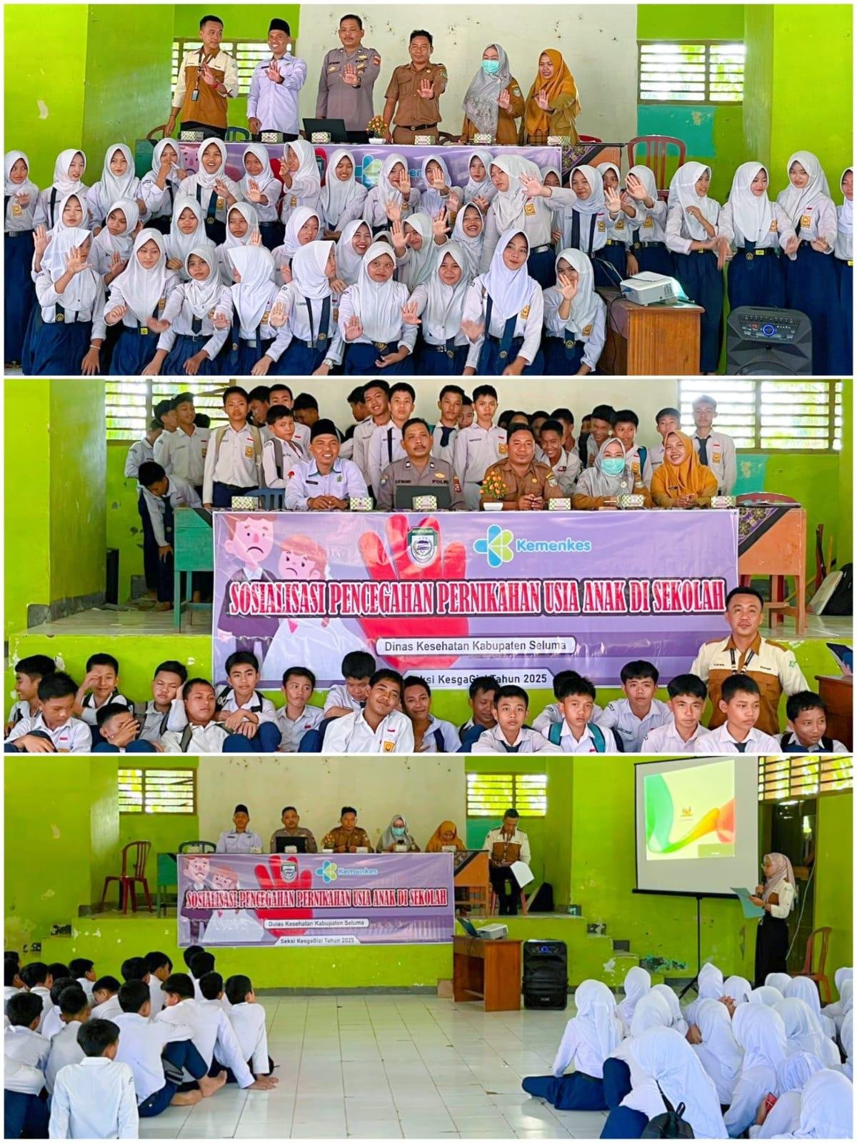 Kepala KUA Semidang Alas Maras Menjadi Narasumber Sosialisasi Pencegahan Pernikahan Usia Anak di SMPN 19 Seluma