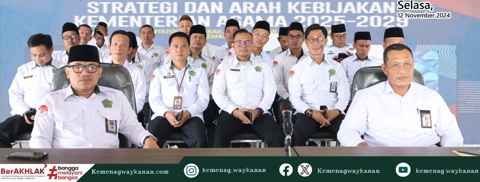 Kepala Kemenag Way Kanan: Rakernas, Momen Selaraskan Kebijakan Untuk Wujudkan Daya Saing Umat.