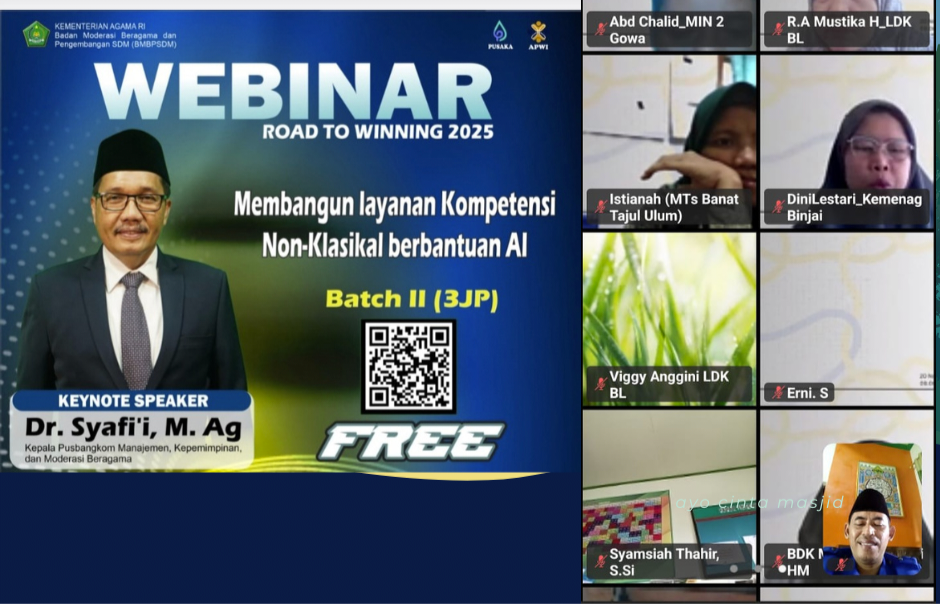 Penghulu KUA Sekampung Ikuti Webinar 