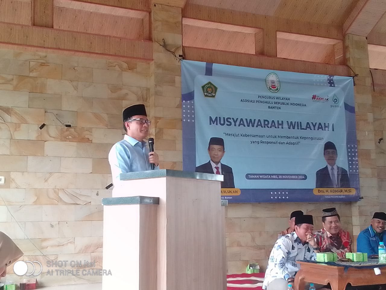 Kepala Kanwil Kemenag Provinsi Banten Membuka acara MUSWIL APRI Banten I Periode 2024-2028