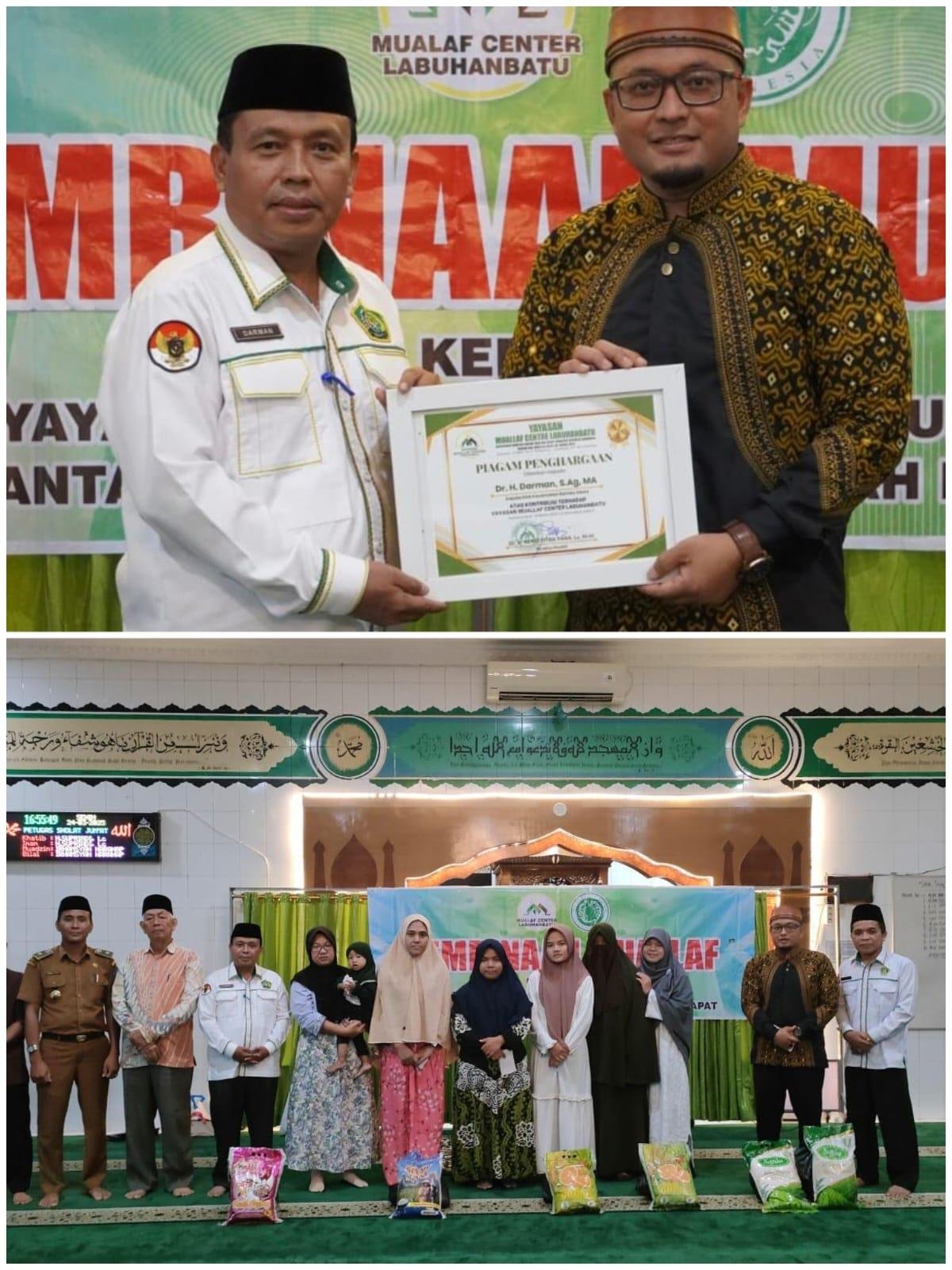Kepala KUA Rantau Utara menghadiri acara santunan dan pembinaan muallaf