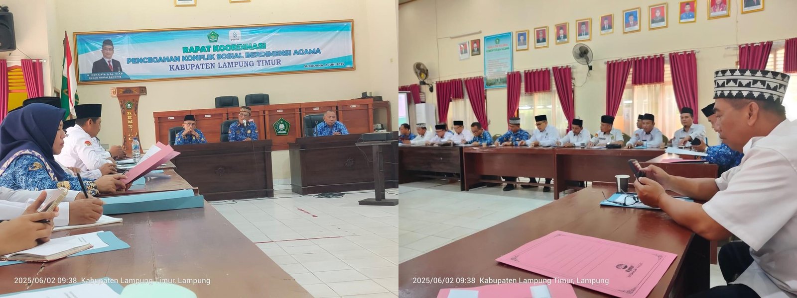 Perkuat Sinergi, Ketua Tim Pencegahan Konflik Jabung Hadiri Rakor Bersama Kemenag Lampung Timur