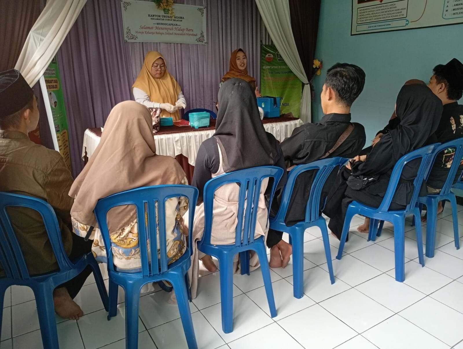 KUA Curup Selatan Gandeng Puskesmas Watas Marga Layani Catin dengan Cek Kesehatan Gratis