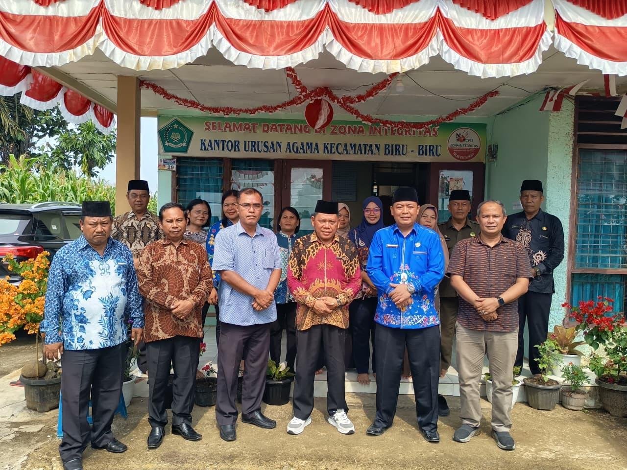 KUA Biru-Biru Terima Kehadiran Tim Penilai Kebersihan Kemenag Kabupaten Deli Serdang