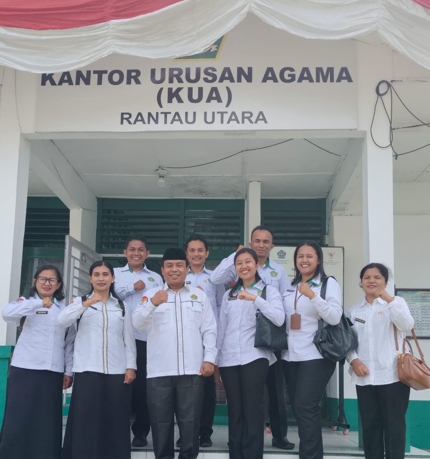 Ka KUA Rantau Utara Terima Kunjungan PAK Kemenag Labuhanbatu