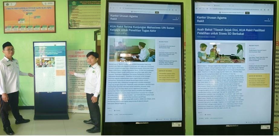 KUA Rakit Maksimalkan Kios Digital Interaktif untuk Layanan Informasi Publik